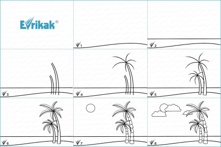 Восход солнца карандашом