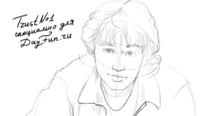 Виктор Цой для срисовки