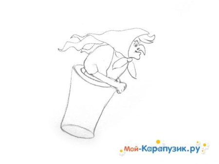 Баба Яга рисунок легкий