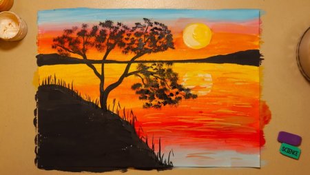 Мастер класс для детей закат