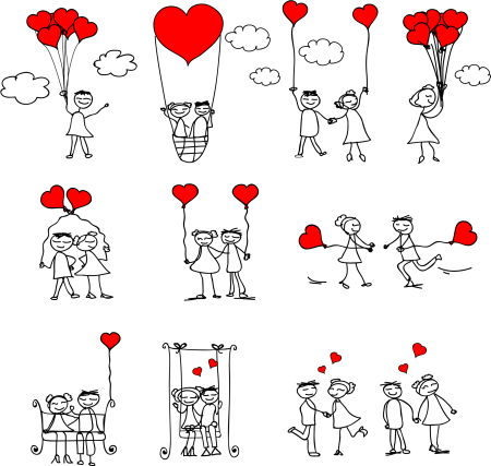 Сердечко карандашом объемное