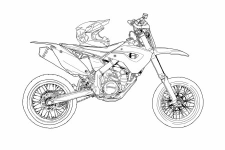 Питбайк раскраска ТТР 125