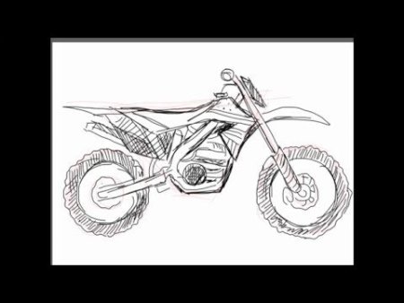 Рисунки мотоциклов карандашом поэтапно