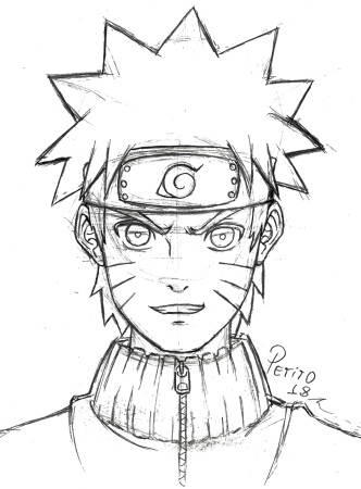 Минато Намикадзе карандашом