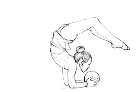 Как нарисовать гимнастку 🚩 рисуем карандашом гимнастку 🚩 Рисование