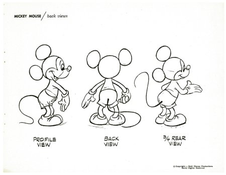 Микки Маус рисунок схематично