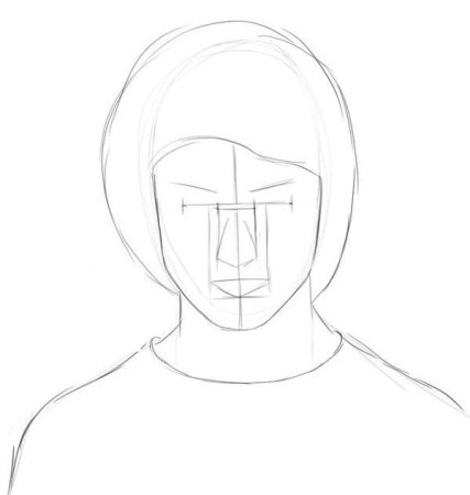 Нарисовать Гарри Поттера поэтапно