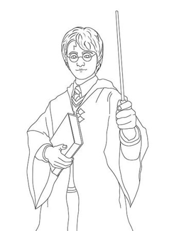 Гарри Поттер портрет легкий