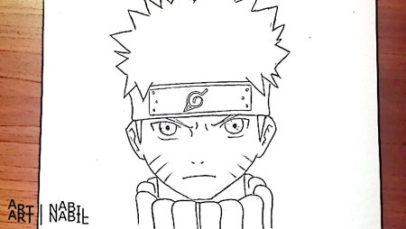 Рисунки карандашом аниме Наруто Саске