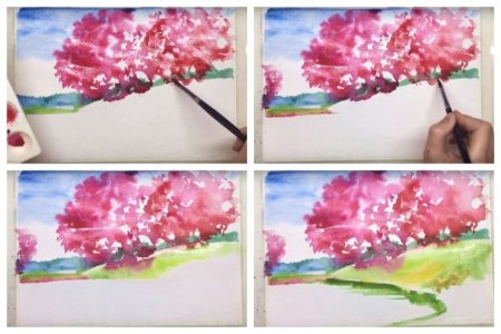 Рисование акварельными красками