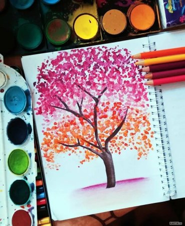 Этапы рисования пейзажа