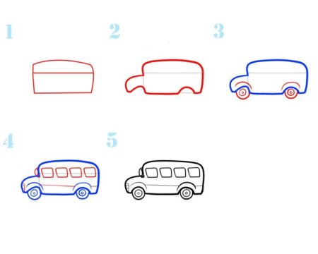 Поэтапное рисование авто