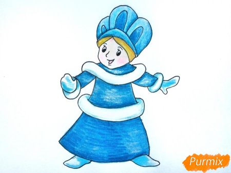 Рисунок Снегурочки карандашом