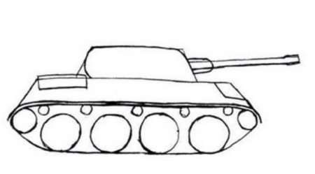 Срисовка танка для детей