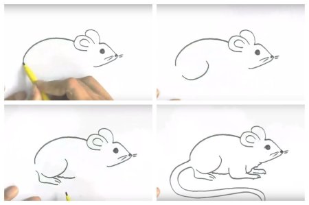 Рисование для детей мышка