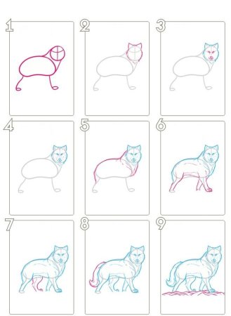 Каштанка рисовать поэтапно