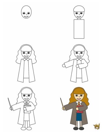 Гарри Поттер рисунок пошагово