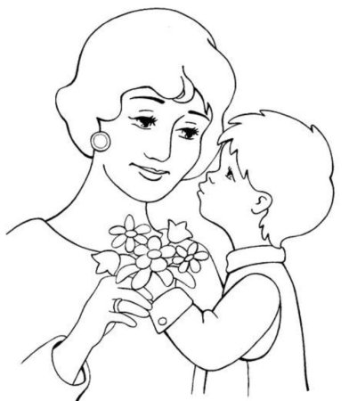 Срисовки на день матери