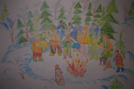 Рисунки детей к сказке 12 месяцев