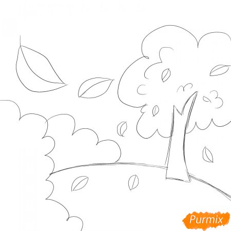 Этапы рисования пейзажа для детей