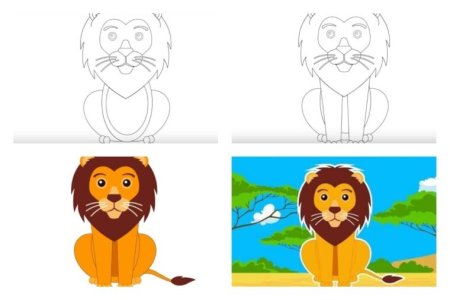Пошаговое рисование Льва