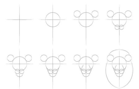 Поэтапное рисование Льва для дошкольников