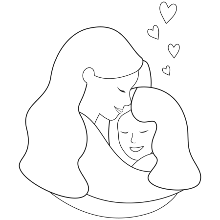 Рисунок на день матери для срисовки