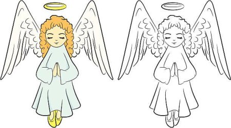 Рисуем двух ангелов