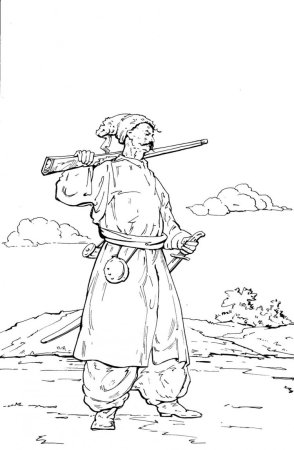 Рисунки Казаков карандашом