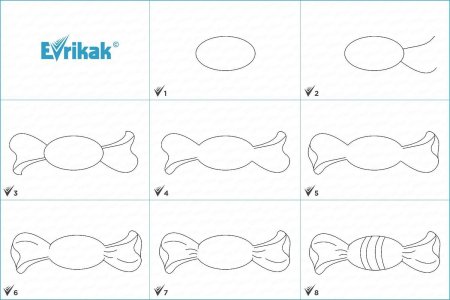 Лёгкие рисунки сладостей