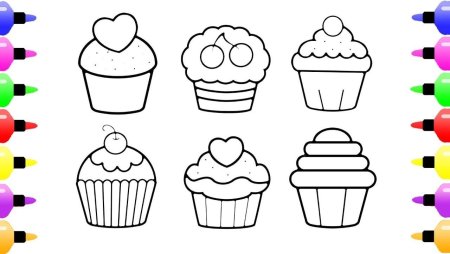 Поэтапное рисование торта для детей