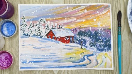 Этапы рисования пейзажа