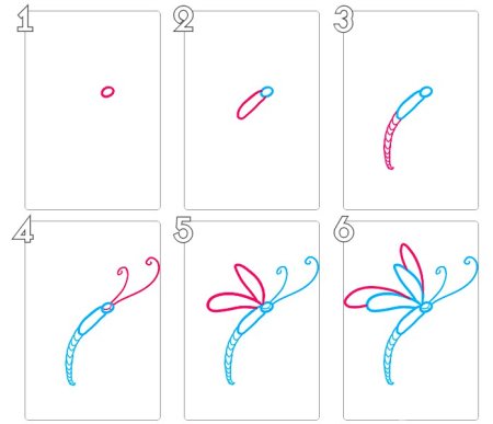 Схемы рисования насекомых