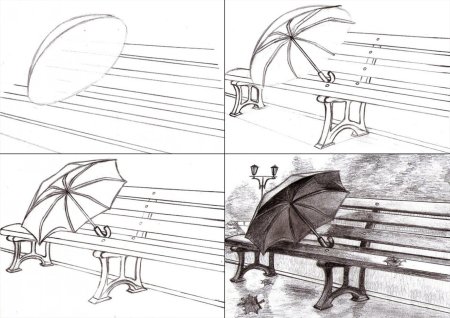 Рисунок природа карандашом для детей лёгкие