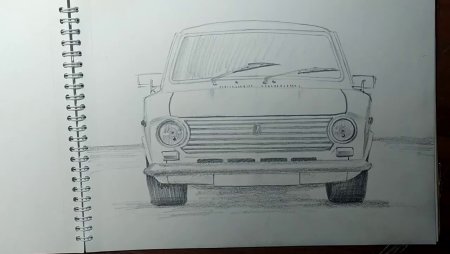 ВАЗ 2106 нарисовать спереди