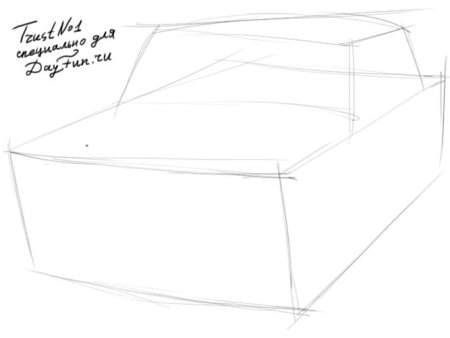 Нарисовать Жигули поэтапно