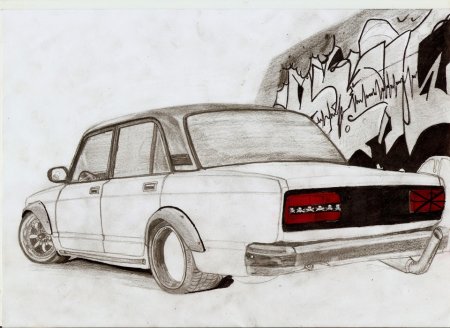 ВАЗ 2107 карандашом