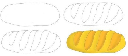 Хлеб раскраска для детей