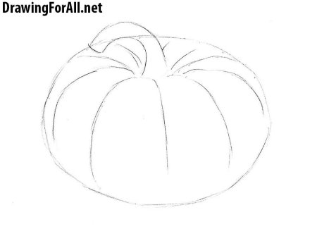 Тыква срисовать карандашом