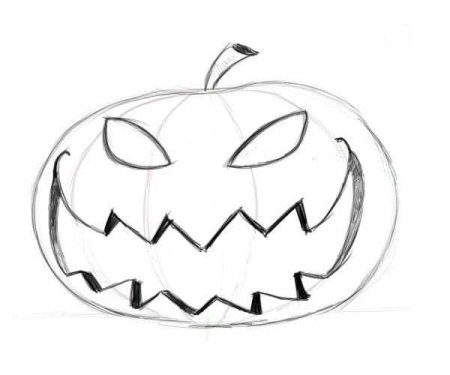Рисунки на Хэллоуин легкие на бумаге