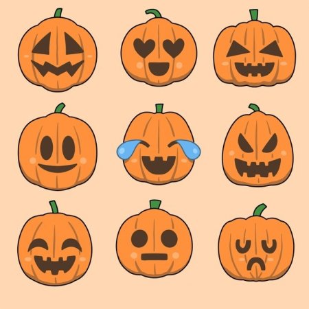 Тыква на Хэллоуин нарисовать