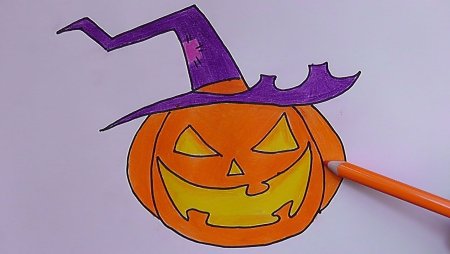 Рисунок тыквы граффити