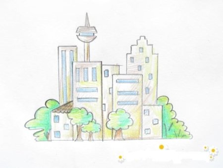 Рисунок на тему современный город