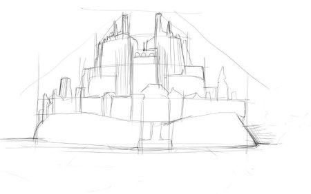 Эскиз города будущего