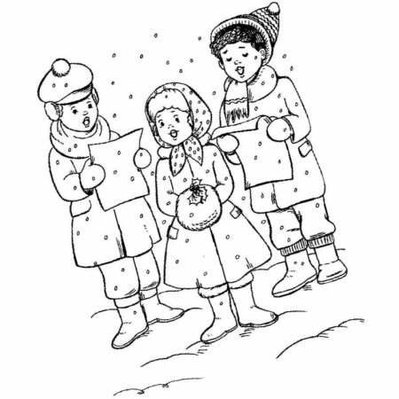 Рождественские колядки раскраска