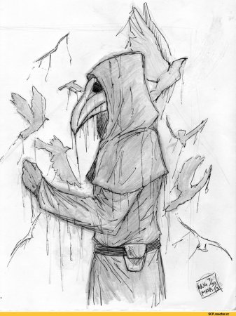 Скромник SCP 096 раскраска