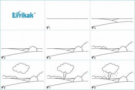 Схема рисования пейзажа