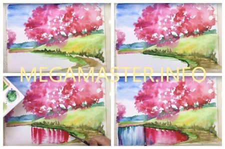 Рисование осеннего пейзажа