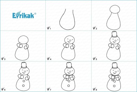 Поэтапное рисование новогодней елки