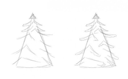 Зимний домик поэтапное рисование